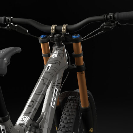 mtb frame protection kit top tube hasie and the robots fractal clear design product image