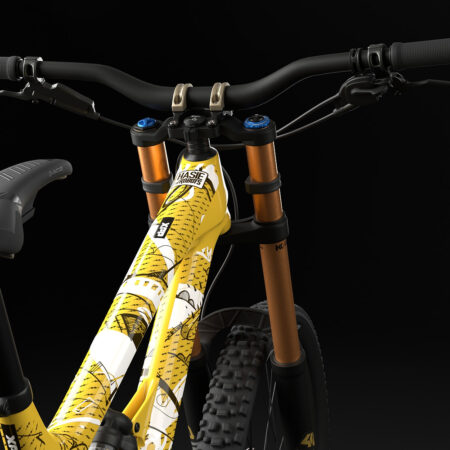 mtb frame protection kit top tube hasie and the robots lowkey clear design product image