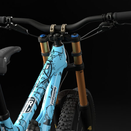 mtb frame protection kit top tube hasie and the robots unicorn clear design product image